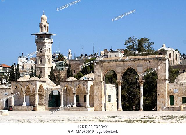 THE ESPLANADE OF THE MOSQUES HARAM AL-SHARIF, TEMPLE MOUNT, THE OLD CITY OF JERUSALEM, ISRAEL