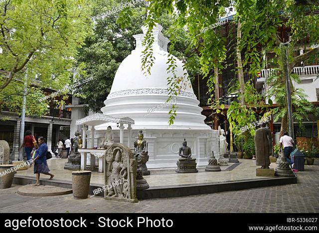Stupa, Gangaramaya Temple, Colombo, Sri Lanka, Asia