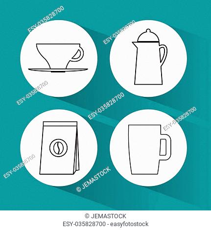 Coffee concept with icon design, vector illustration 10 eps graphic