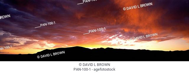 Sunset clouds, Sierra Nevada Mountains, California, USA
