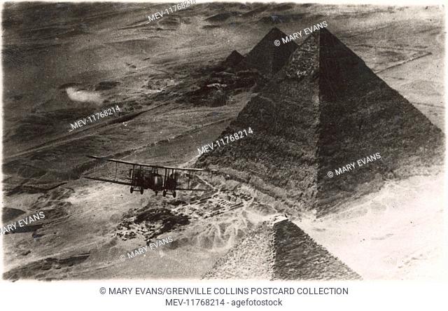 Aerial View of the Pyramids of Giza, Cairo, Egypt