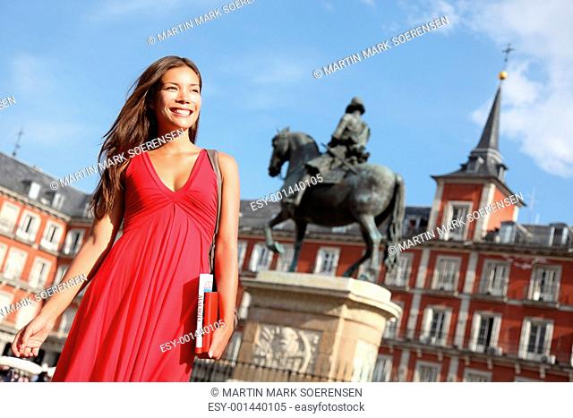 Madrid - Woman on Plaza Mayor