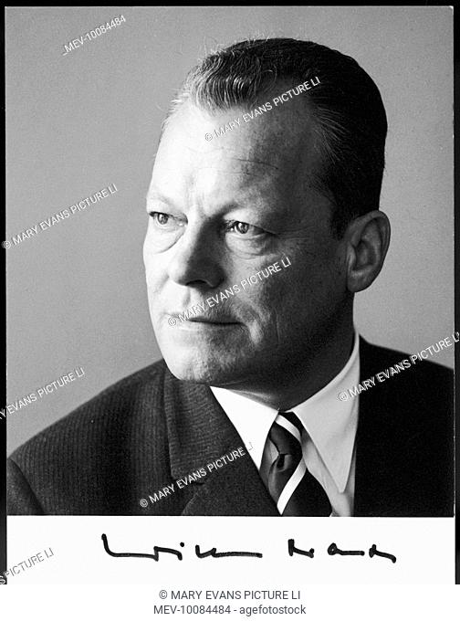 WILLY BRANDT (1913 - 1992) German socialist statesman, leader of Social Democrats, mayor of Berlin, federal chancellor 1969-74, Nobel Peace Prize 1971