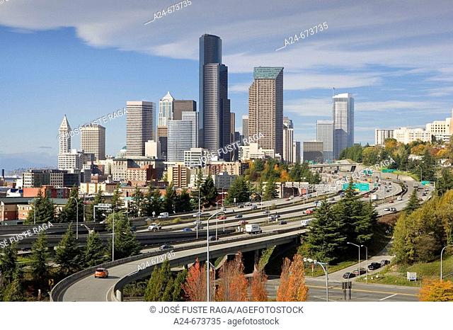 Oct. 2007. USA. Washington State. Seattle City. Downtown