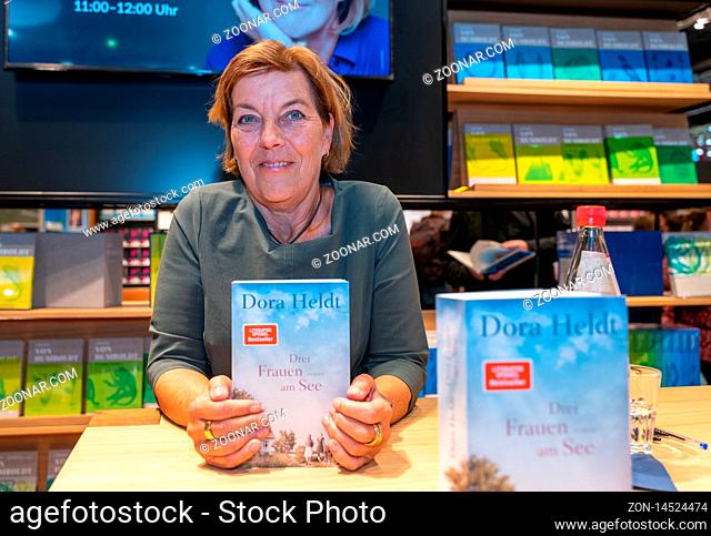 FRANKFURT AM MAIN, Germany - October 18 2019: Dora Heldt (*1961, German writer) at 71st Frankfurt Book Fair / Buchmesse Frankfurt