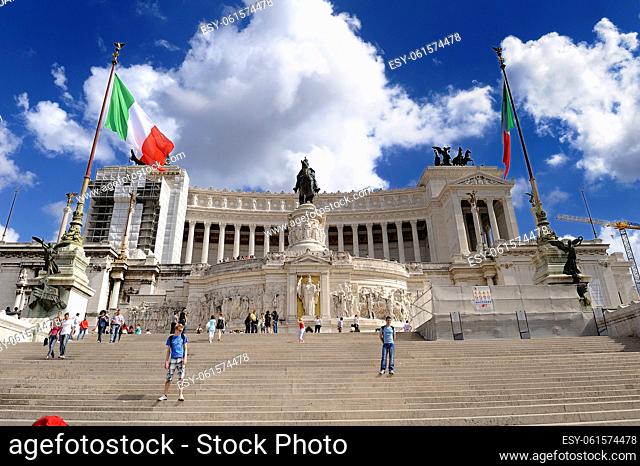 View of the Monument to Victor Emmanuel II, Rome