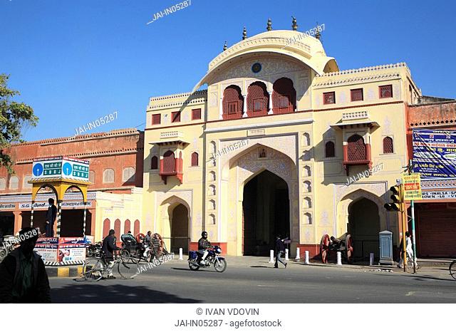 City palace, main gate, Jaipur, Rajasthan, India