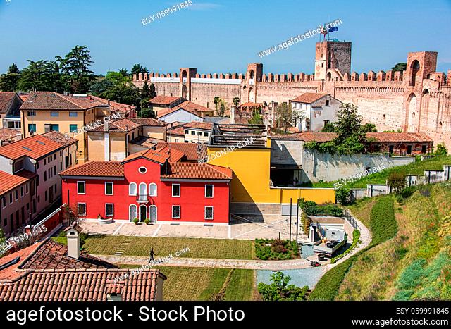 The walled city of Cittadella, medieval village in Veneto
