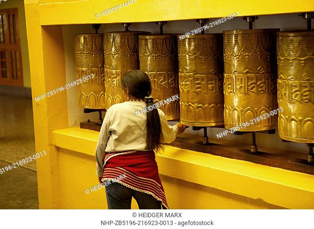 Prayer Wheels at Tsuglagkhang and Kalachakra Temple in McLeod Ganj