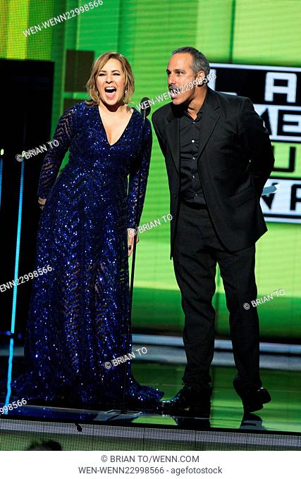 Celebrities perform onstage at the Latin American Music Awards at the Dolby Theatre Featuring: Ana Maria Canseco, Julio Bracho Where: Los Angeles, California
