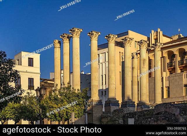 roman temple ruins Templo Romano, Cordoba, Andalusia, Spain