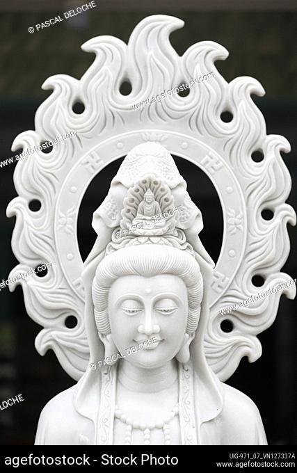 Avalokitesvara ( Quan Am), the Bodhisattva of compassion or goddess of Mercy. Danang. Vietnam