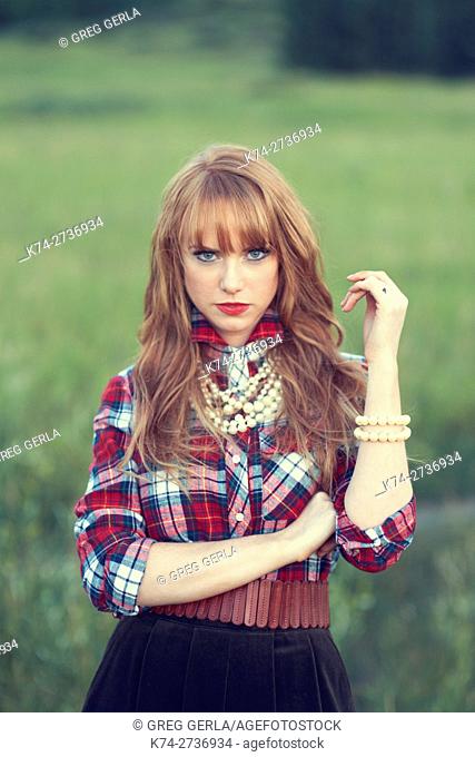 fashion image of young woman
