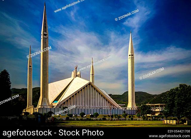 Faisal Mosque in Islamabad, capital of Pakistan