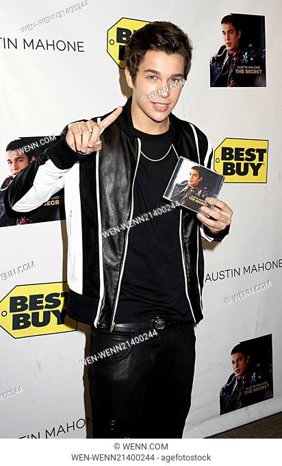 Austin Mahone celebrates the release of his debut EP 'The Secret' at Best Buy, Union Square Featuring: Austin Mahone Where: New York, New York