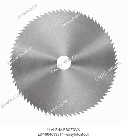 Circular saw blade for wood isolated on white