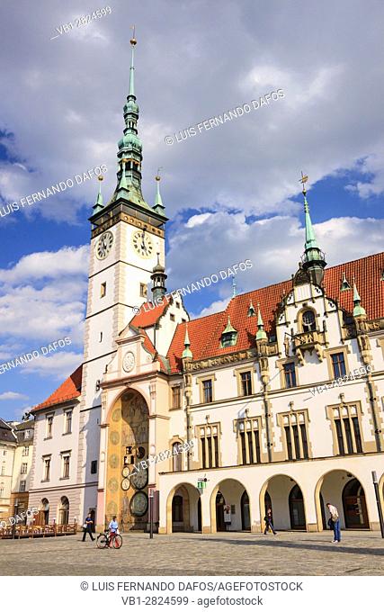 Town Hall at Upper Square (Horni nam) of Olomouc, Moravia, Czech Republic, Central Europe