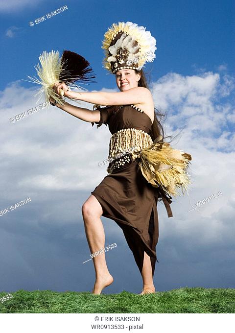 Polynesian female dancer