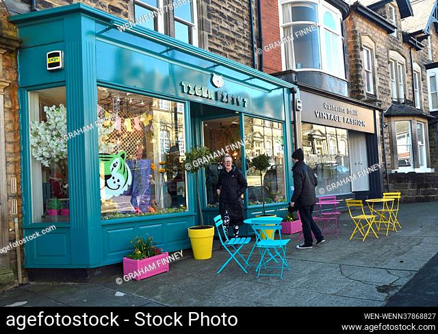 Non-essential shops start to open up again on High Streets across the UK on April 12, 2021, as the next stage of COVID-19 restrictions are lifted by the...