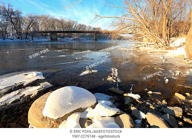 Shell Rock River in Winter - Shell Rock, IA