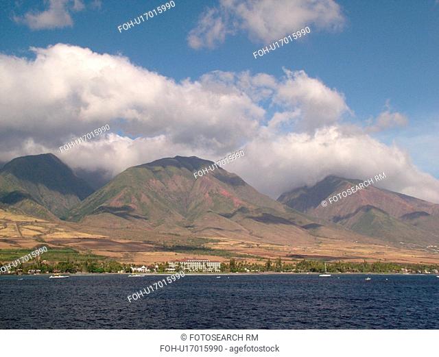 Lahaina, Maui, HI, Hawaii, West Maui, Auau Channel, West Maui Mountains