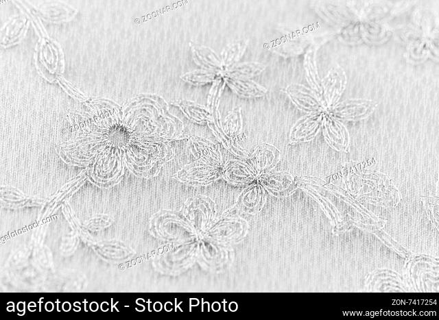 Beautiful lace with flower pattern - macro photo