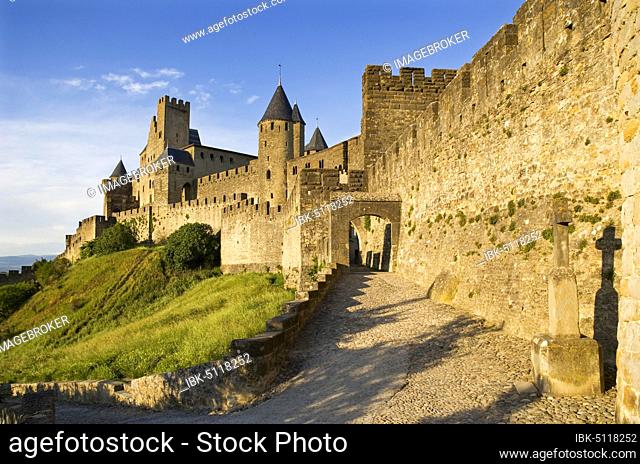 UNESCO World Heritage Site, Medieval fortified city, Carcassonne, Departement Aude, Languedoc-Rousillon, France, Europe