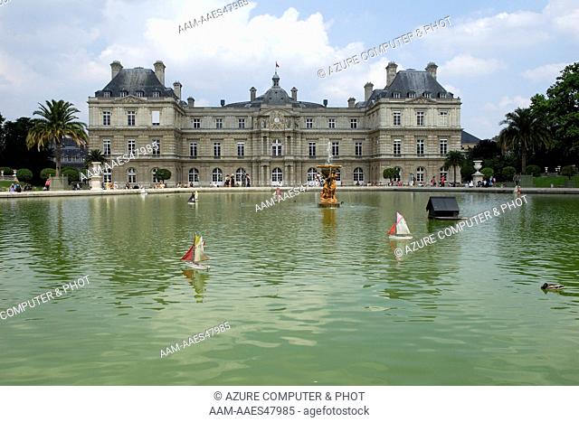Luxembourg Palace and Fountain, Paris, France