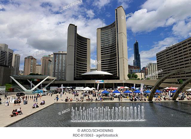 New town hall, Nathan Phillips Square, Toronto, Ontario, Canada