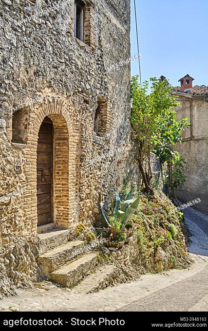 An old home in Castel di Tora. province of Rieti. Lazio. Italy