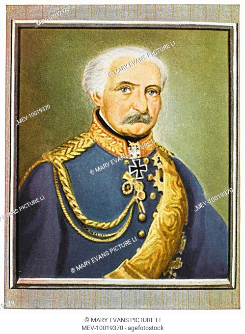GEBHARD LEBERECHT VON BLUCHER Prince of Wahlstatt Prussian field marshal - aided Wellington in victory at Waterloo