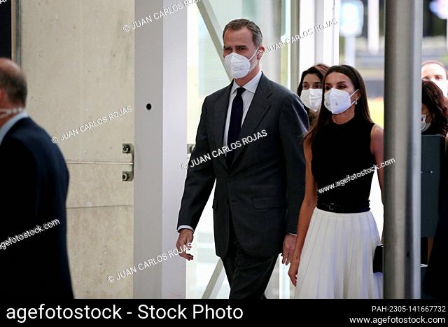 Madrid, Spain; 13.04.2021.- Kings of Spain Felipe and Letizia attend the presentation ceremony of the IFEMA (Feria de Madrid) brand that took place at the...