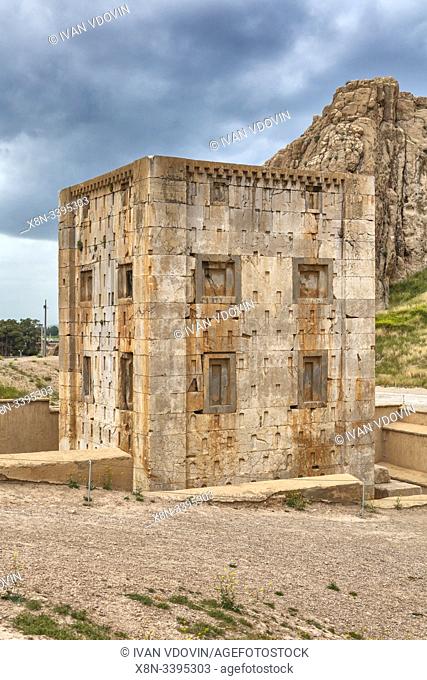 Ka'ba-ye Zartosht, Cube of Zoroaster, Zoroasterâ. . s Kaba, 6th century BC, Naqsh-e Rostam, necropolis, Fars Province, Iran
