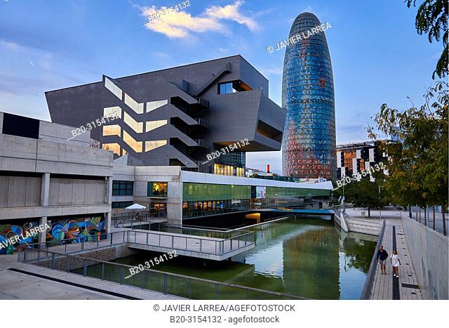 Design Museum of Barcelona, Agbar Tower, Plaça de les Glòries, Barcelona, Catalunya, Spain, Europe