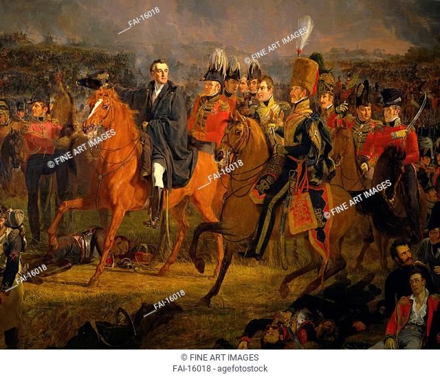 Premium Canvas Art Print of Jan Willem Pieneman The Battle of Waterloo