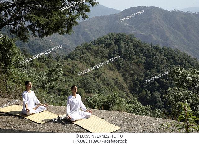 Yoga in the Himalayas, India