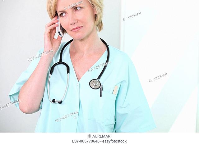 Nurse on the phone