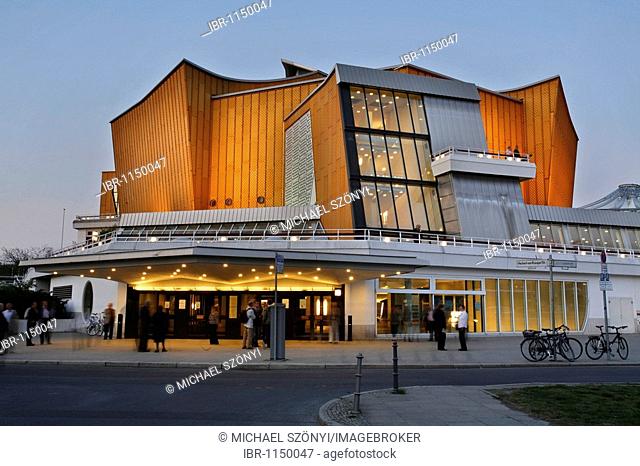 Berliner Philharmonie concert hall, main entrance on Kemperplatz Square, homestead of the Berlin Philharmonic Orchestra, Berlin, Germany, Europe