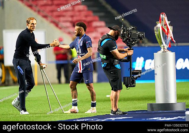 NEYMAR (PSG) gets troested, disappointed, disappointed, disappointed, disappointed by coach Thomas TUCHEL (PSG) Soccer Champions League, Final, Paris St