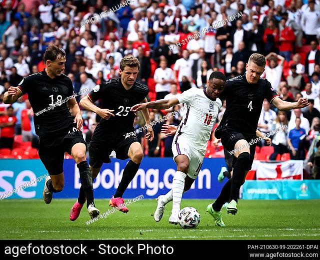 29 June 2021, United Kingdom, London: Football: European Championship, England - Germany, final round, round of 16 at Wembley Stadium
