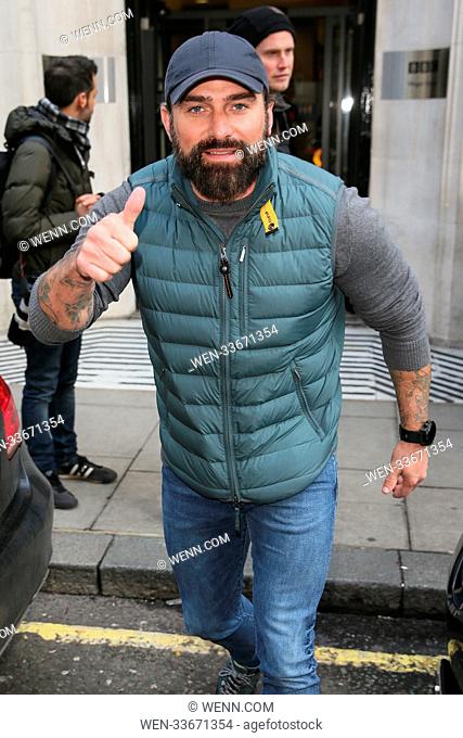 SAS TV Presenter Ant Middleton leaving BBC Radio Two studios after promoting his new upcoming UK tour - London Featuring: Ant Middleton Where: London