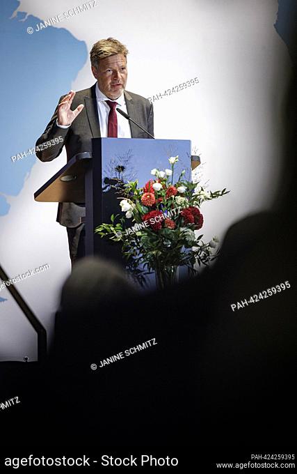 Robert Habeck, Federal Minister for Economics and Climate Protection and Vice Chancellor, recorded during the conference of the heads of the German missions...