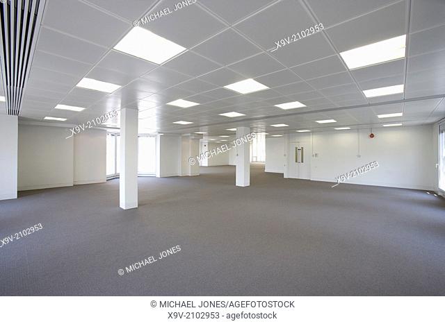 Empty office space in a London office