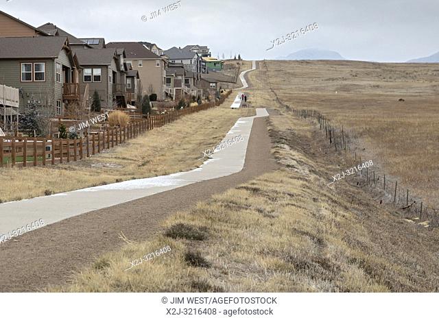 Denver, Colorado - The Candelas planned community being constructed adjacent to the Rocky Flats National Wildlife Refuge