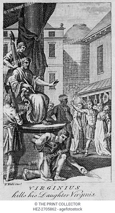 'Virginius kills his Daughter Virginia', mid 18th century. Creator: Unknown