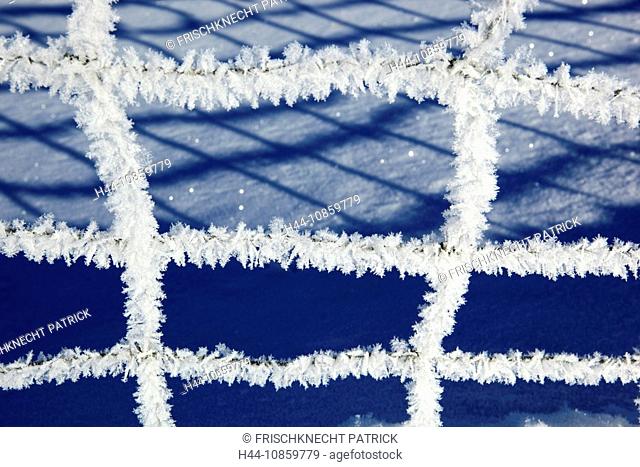Hoarfrost, Hoar frost, Fence, Utah, USA, North Ame