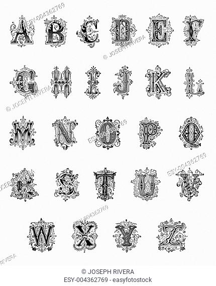 Antique Decorative Alphabet