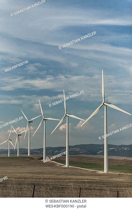 Spain, Andalusia, Tarifa, Wind farm