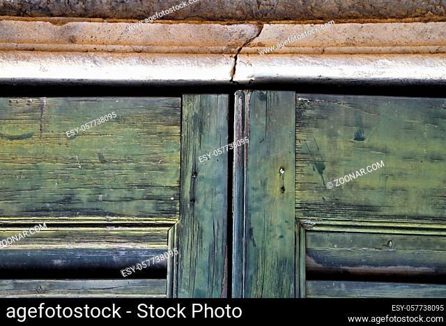 window varese palaces italy abstract   wood venetian blind in the concrete brick
