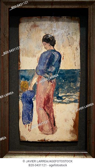 "Woman and child by the sea", 1902, Pablo Picasso (1881-1973), Museu Picasso Museum, Barcelona, Catalonia, Spain